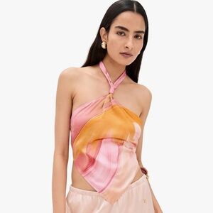 Retrofete Vibrant Pink and Orange Tank Top